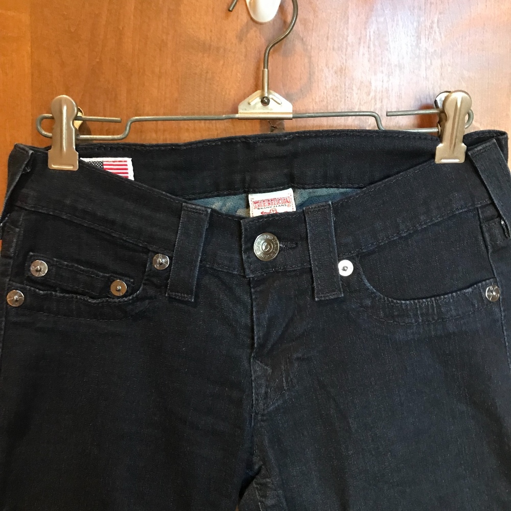NWOT True Religion dark wash skinny jeans, size 25